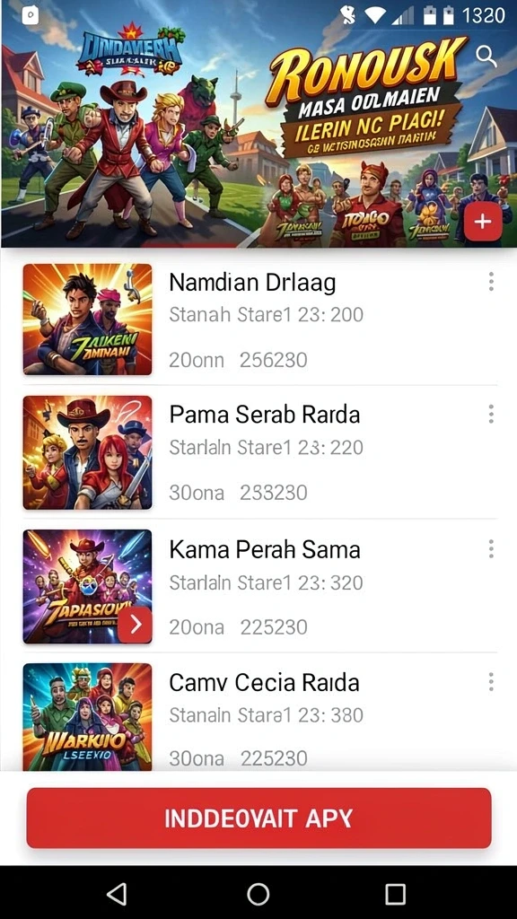 Screenshot menggambarkan pilihan tema permainan yang menarik.
