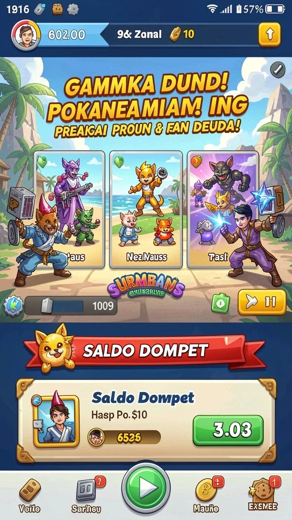 Tampilan awal yang memukau dan intuitif.