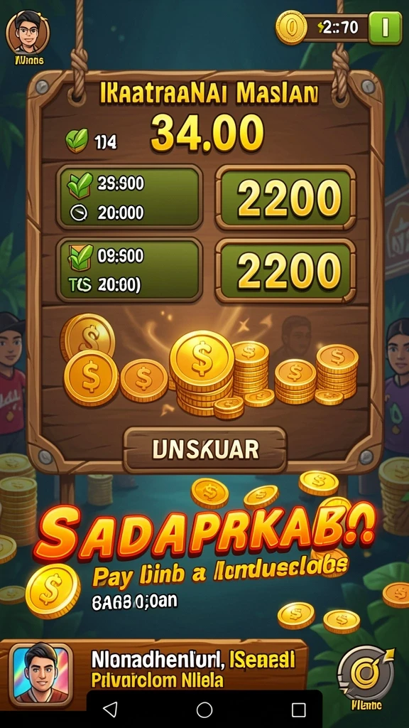 Screenshot karakter dengan kustomisasi unik.