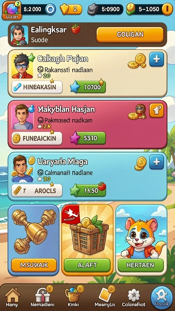 Fitur chat untuk berkomunikasi dengan pemain lain.