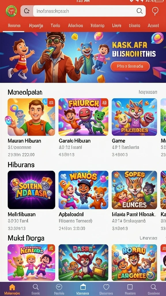 Level permainan yang menantang dan menarik.