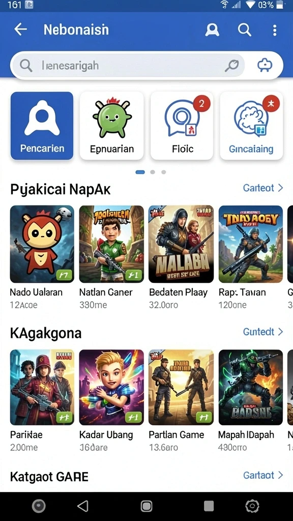 Tampilan utama yang menarik dan user-friendly.