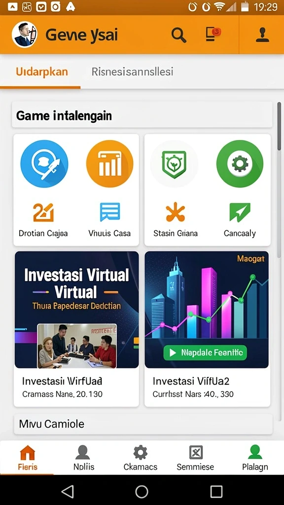 Tampilan awal permainan yang menarik dan intuitif.