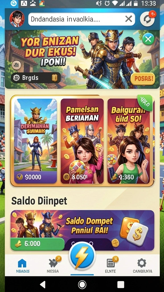 Tampilan grafis yang memukau dalam permainan.