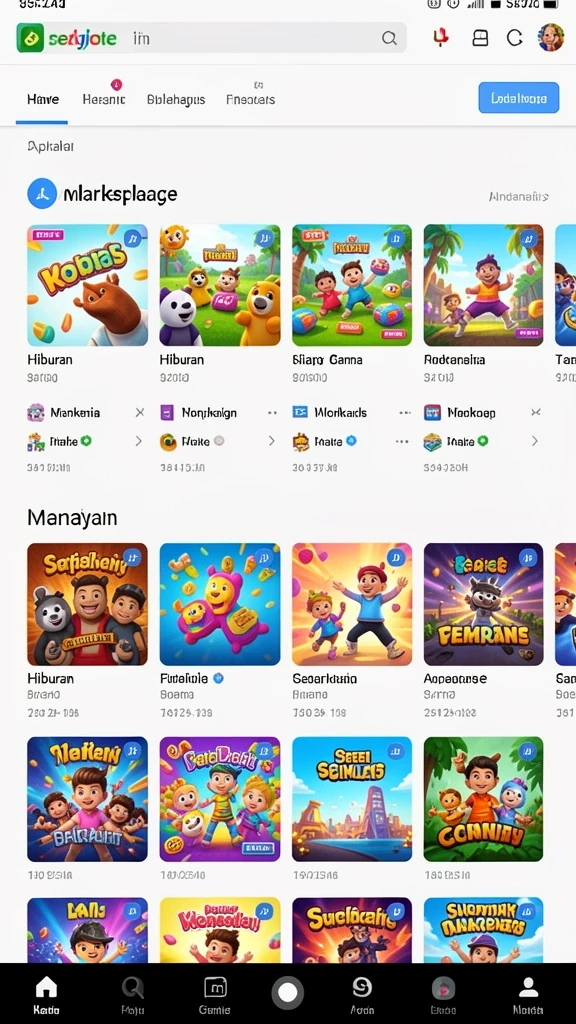 Screenshot menampilkan fitur komunitas dan tim dalam permainan.