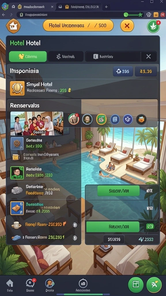 Gambaran visual dunia game yang menakjubkan.