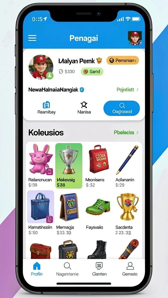 Tampilan menu utama yang memukau dan interaktif.