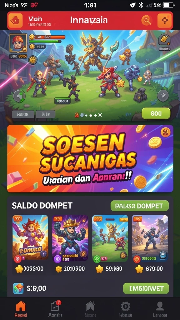 Tampilan awal yang menarik dengan menu yang mudah dinavigasi.