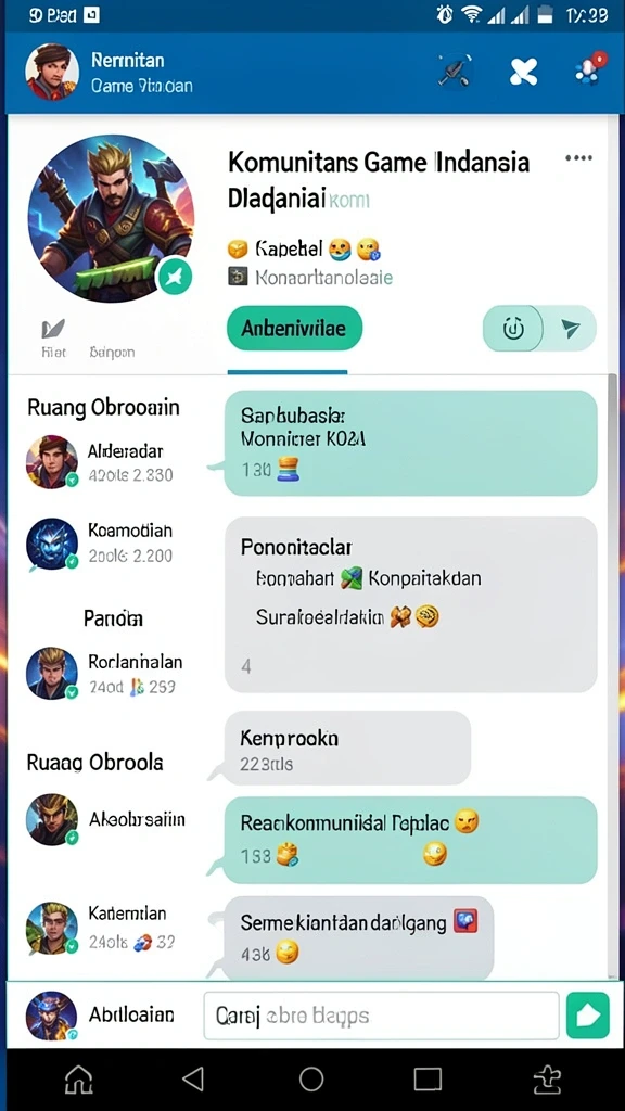 Tampilan awal aplikasi dengan grafis yang menarik.