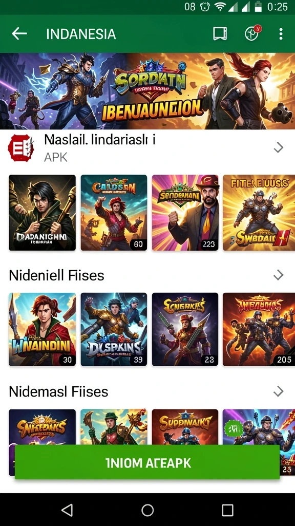 Tangkapan layar menunjukkan pertarungan epik melawan bos besar.